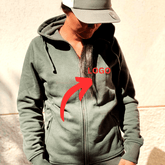 Women's Hoodie Jacket With Metal Zipper and Logo